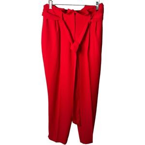 Boden Women's Red Tie Waist Paperbag Career Pants Size‎ 6